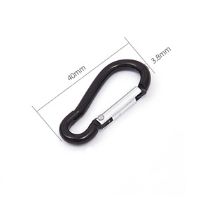 Carabiner Curved Aluminum Keychain 40mm Portable Multifunctional Hardware Accessory - Product Image 2