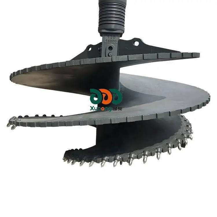 XUDONG Mini Excavator Rock Auger 5 Ton Attachment Diameter 600mm Ground Hole Drill Earth Auger