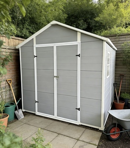 Capanno da <span class=keywords><strong>Giardino</strong></span> a Doppia Porta per Attrezzi, <span class=keywords><strong>Biciclette</strong></span> e Tosaerba, Impermeabile e Resistente ai Raggi UV - Product Image 2