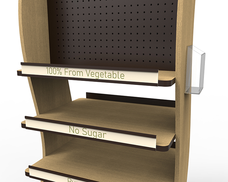 Hot Selling Wooden Supermarket Shelves Vitamin Display Stand with Casters Mobile Display Racks for Shop Display — view 4