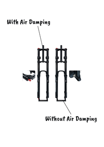 Fourche de <span class=keywords><strong>VTT</strong></span> à suspension pneumatique double couronne en alliage d'aluminium 26'' 27.5'' 29'' avec débattement de 180 mm et commande manuelle - Product Image 2