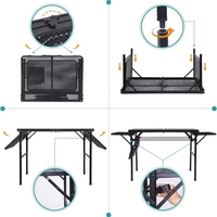 Table de camping pliante pour pique-nique en plein air, jardin, avec sac de rangement et de transport, portable, pour fête, jardin, barbecue