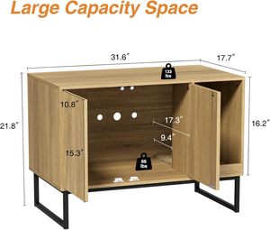 Armario para gatos cerrado moderno, caja de arena oculta para gatos estriada, muebles con almohadilla para rascar, patas de metal, camas para mascotas - Product Image 3
