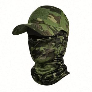 Casquettes de baseball camouflage en gros en stock avec cagoule de ski et bonnet cagoule de moto 100% coton unisexe courant - Product Image 2