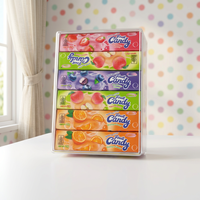 Bonbons gélifiés multicolores en forme de dessin animé aux saveurs variées, goût sucré, emballage en boîte, vente en gros en vrac