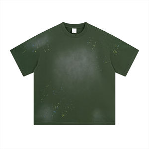 Camiseta unisex 325GSM 2025 SS New Spray-Monkey Washed, Color Splatter Vintage - Product Image 1