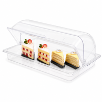 Boîte de rangement transparente écologique en plastique pour bonbons, en-cas et aliments secs, présentoir