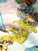 Robe trapèze sans manches en jacquard floral imprimé perlé, richement ornée, unique et époustouflante pour l'été - Style vintage pour femme