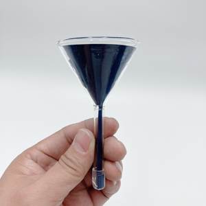 Entonnoir en verre triangulaire bleu de 50 mm pour huiles essentielles, usage en laboratoire, parfum pour papier et allumettes spéciales - Product Image 2