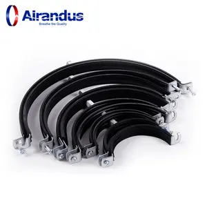 HVAC Air Conditioner Circular Flange Clamp American Type Stainless Steel Spiral Hose Pipe Duct Clamp