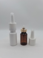 Flacon en plastique PET pour pulvérisation orale et nasale, avec tube nasal, 0,1 ml, 0,12 ml, 10 ml, 20 ml, 30 ml, 50 ml, 60 ml, 100 ml, 120 ml, 200 ml, pour dosage gradué et nettoyage nasal