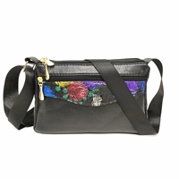 Sac à bandoulière Daioya 2024, nouveau sac à main décontracté et élégant à double compartiment pour femmes d'âge mûr et mamans, en PU, motif floral large, collection automne