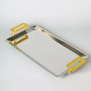 Plateau de service élégant pour aliments et collations, plateau à café, plateau décoratif pour fêtes, décoration de la maison, restaurant, hôtel - Vente chaude - Product Image 1