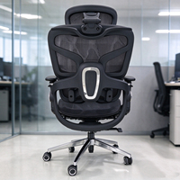 Chaise de bureau pivotante ergonomique confortable et minimaliste, cadre en nylon, hauteur réglable, accoudoirs pivotants 7D