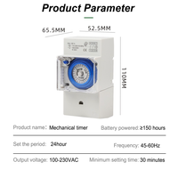 SUL181H Mini Mechanical Electronic 24-Hour Timer Switch Programmable Tanpa Baterai