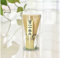 Fouet à Matcha en bambou naturel fait à la main 100% avec logo personnalisé-Fouet à Matcha Cuillère à thé traditionnelle
