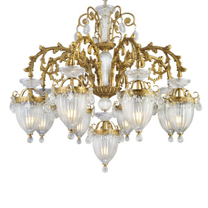 Lámpara Colgante de Cristal con Acabado Dorado, Base para Bombilla E26, 2700K Blanco Cálido, Pantalla de Acero Inoxidable, LED, Garantía de 5 Años - Product Image 3