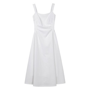 French Style Elegant White Slip Dress Strapless Tummy Control Long Dress For Daily Leisure Wear - Product Image 4