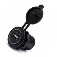 Cargador de Coche 12V 24V con Puerto USB-A 2.1A Individual e Indicador Luminoso Integrado, Adaptador de Carga para Coche, Barco, RV, Camión