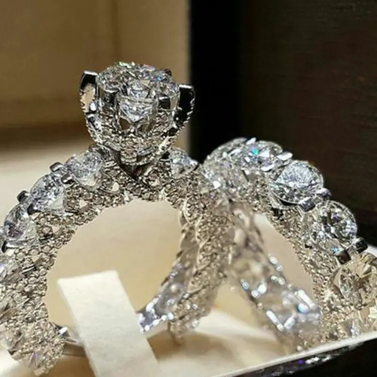 Fashion cheap luxury engagement jewelry zircon women men wedding cubic ziirrconia rings