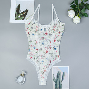 ชุดบอดี้สูทซีทรูตาข่ายคุณภาพสูงเซ็กซี่ แฟชั่นใหม่ สายรัดคอวี ชุดชั้นใน - Product Image 6