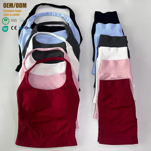 Ensemble de sport 2 pièces pour femme : Haut dos nu à licou et short taille haute sans couture ultra-extensible – Tenue de sport et d'entraînement - Product Image 1
