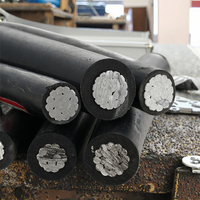 Câbles ABC Câble groupé aérien ACSR XLPE/PE/PVC Câbles d'alimentation conducteurs électriques aériens isolés pour la construction