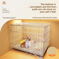 Cage pliable en fer pour chien avec cloison solide, boîte portable pour l'entraînement et l'apprentissage de la propreté des chiots