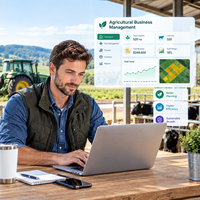 Plateforme de gestion multi-exploitations Logiciel de productivité agricole Système de gestion des opérations agricoles Développement de logiciels personnalisés