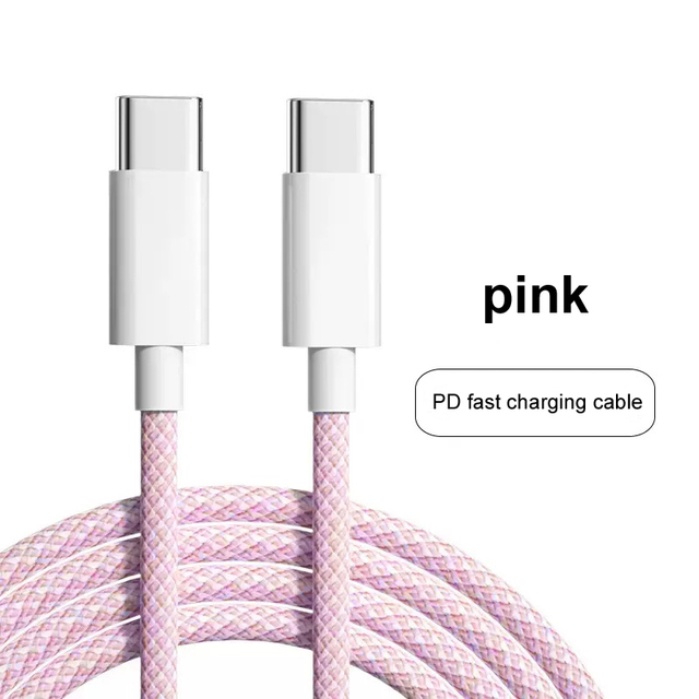 3A Original PD Type-C USB Cable Fast Charging & Data Transfer Nylon 5A 1m Length for Phone