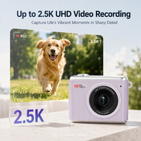Cámara de Vlogging de Bolsillo 2.5K Mini Videocámara 64MP Carga Tipo C con Movimiento Lento para Principiantes de YouTube y TikTok, Regalo Ideal