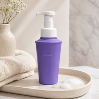 Bouteille pompe moussante en PET mat de 400 ml pour savon moussant, nettoyant visage, lavage des mains et lavage du corps, emballage personnalisé