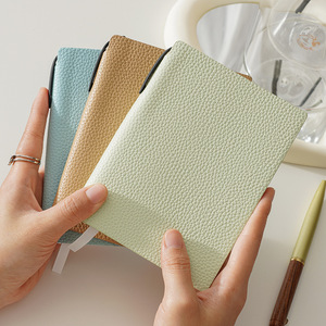 A6 tascabile quaderno Planner Journal piccola azienda portatile semplice diario con copertina rigida in pelle e rilegatura per cucire - Product Image 1