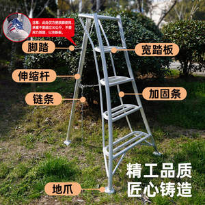 Échelle d'extension triangulaire moderne en alliage d'aluminium, pliable et portable, pour <span class=keywords><strong>l</strong></span>'élagage <span class=keywords><strong>des</strong></span> vergers et le jardinage, échelle à marches pour <span class=keywords><strong>l</strong></span>'<span class=keywords><strong>horticulture</strong></span> - Product Image 3