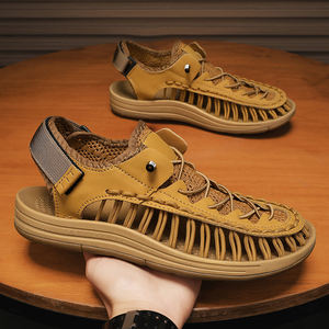 Sandalias Deportivas Tejidas con Malla de Secado Rápido, Cierre de Cordones y Velcro, Suela Acolchada para Comodidad Durante Todo el Día y Tracción Estable - Product Image 2