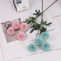 ZhiXia Dandelion buatan empat kepala bola kecil bahan bunga pernikahan buatan tangan tahan lama 3-5 tahun gaya Modern