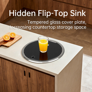 Évier de luxe en acier inoxydable 304 de qualité alimentaire, léger, <span class=keywords><strong>pour</strong></span> <span class=keywords><strong>camping</strong></span>-<span class=keywords><strong>car</strong></span>, avec robinet pliable <span class=keywords><strong>pour</strong></span> voiture/véhicule, évier rond <span class=keywords><strong>pour</strong></span> <span class=keywords><strong>camping</strong></span>-<span class=keywords><strong>car</strong></span> - Product Image 5