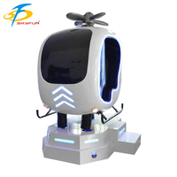 Simulador de realidad virtual VR Flight Shooting 9D Diseño bonito para centros comerciales de interior y exterior Funciona con monedas públicas-Fibra de vidrio
