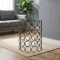 Table en fil de fer avec revêtement en poudre