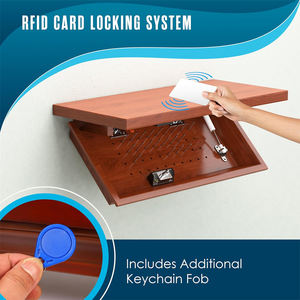 رف إخفاء منزلي خشب الجوز أثاث مقصورة سرية ، رف مخفي آمن ، باب تخزين رف مخفي - Product Image 4