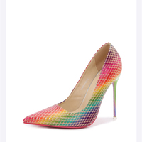 Chaussures à Talon Haut Fines Européennes et Américaines, à Bout Pointu et Polyvalentes, Couleurs Tendance, Sexy et Séduisantes, Grandes Tailles pour Femmes