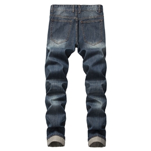 Ropa al por mayor motocicleta azul <span class=keywords><strong>pantalones</strong></span> vaqueros de los hombres rasgado negro lavado jeans - Product Image 6