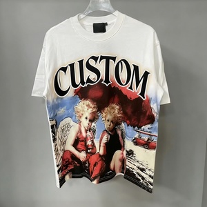 T-shirt pour homme personnalisé en jersey de coton lourd 280 g/m², coupe ample à épaules tombantes, imprimé graphique vintage, style streetwear - Product Image 1