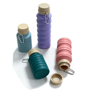 CHINFAI Bouteille d'eau pliable en silicone personnalisée avec logo, créative, pour le sport, les voyages en plein air, le cyclisme