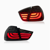 Luz Trasera Modificada para BMW Serie 3 E90, Conjunto de Luces Traseras de Fibra Óptica I318 I320, Luz Trasera LED Modificada 2005-2008
