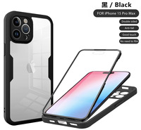 Étui de protection intégrale à 360 degrés pour iPhone 16 15 Pro Max, coque avant et arrière pour iPhone 14 13 12 11 XR, protection d'écran