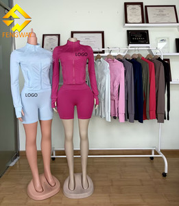 Conjunto Deportivo Casual de 2 Piezas para Mujer 2026: Chaqueta con Cremallera y Cuello Alto + Shorts Ajustados Rectos a la Moda para Entrenamiento - Product Image 2