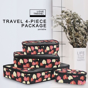 Hawaiian Anthurium Customized Polyester Zipper Compression Luggage Handhold <b>Packing</b> Cubes Portable Travel Duffle Bag Storage - Product Image 6