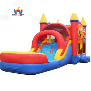 Château gonflable sur le thème de la guerre NERF avec toboggan, qualité commerciale, pour les fêtes d'enfants - Product Image 3