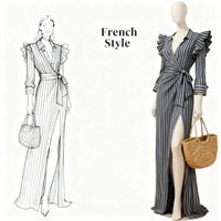 Robe longue élégante et gracieuse style Mori vintage, coupe trapèze, en polyester, avec dentelle, tailles S-2XL, vente en gros
